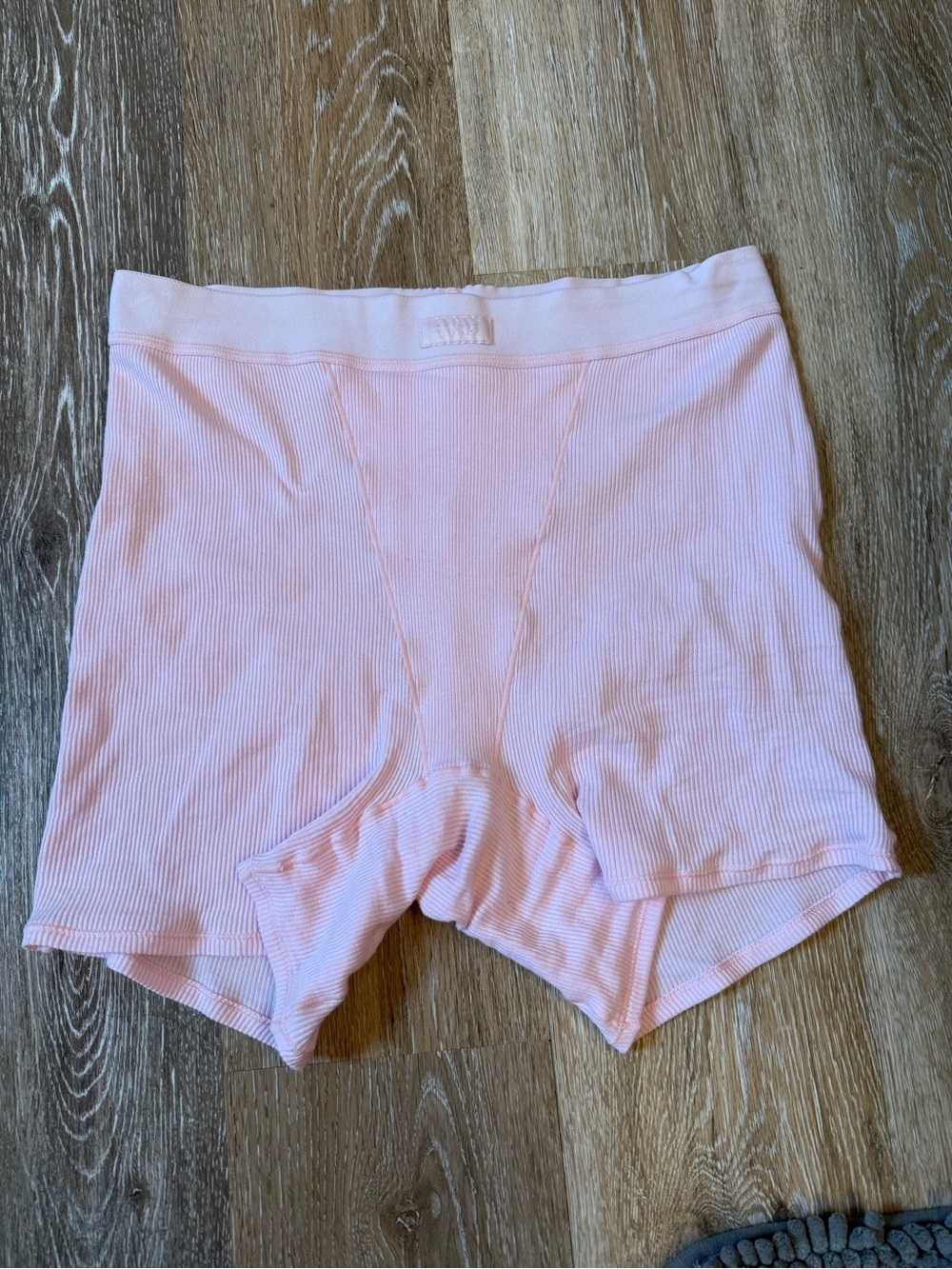 SKIMS Light Pink Ribbed Boxer Briefs